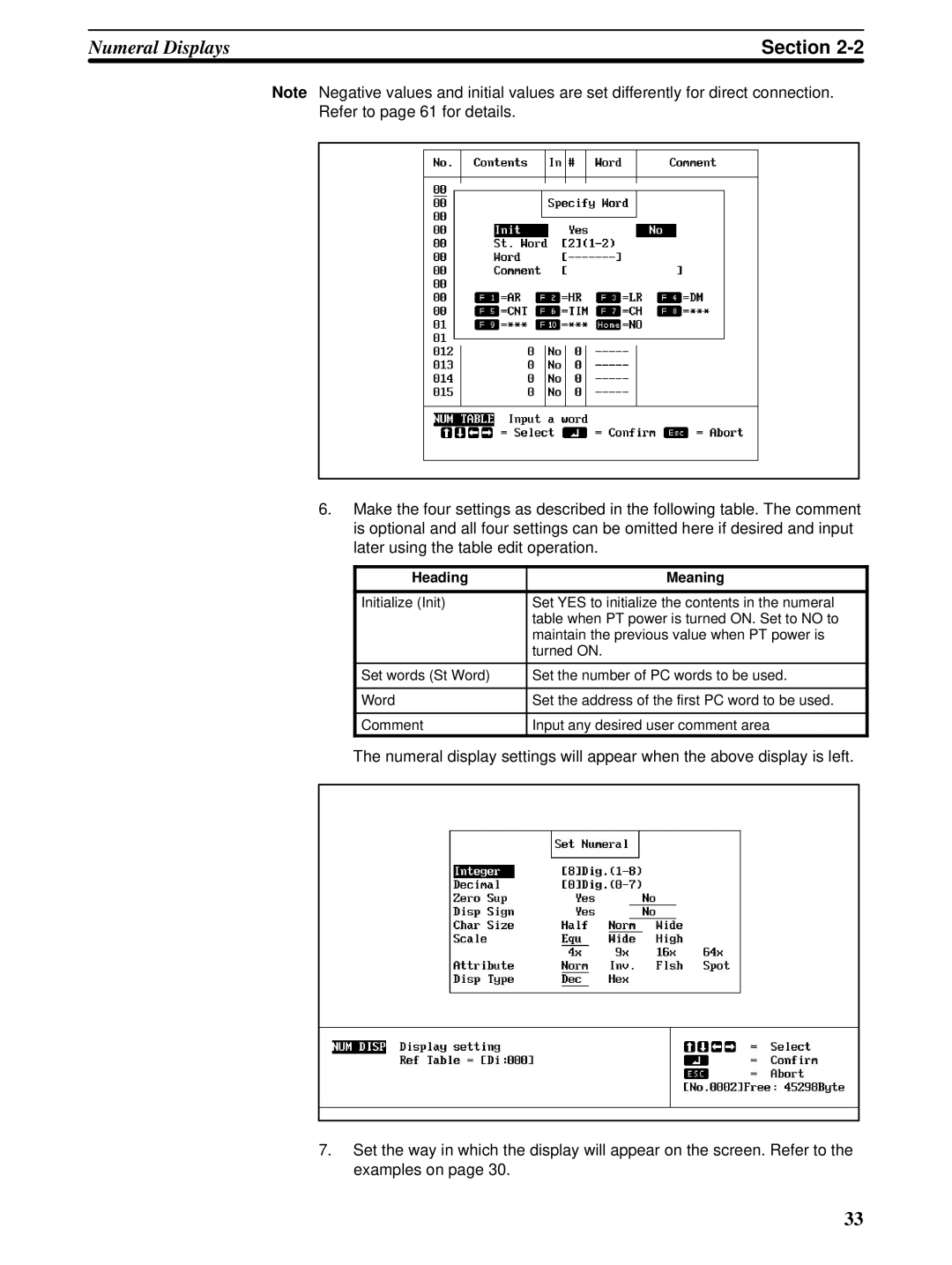 Omron NT20M, NT-series, NT600M manual Section 