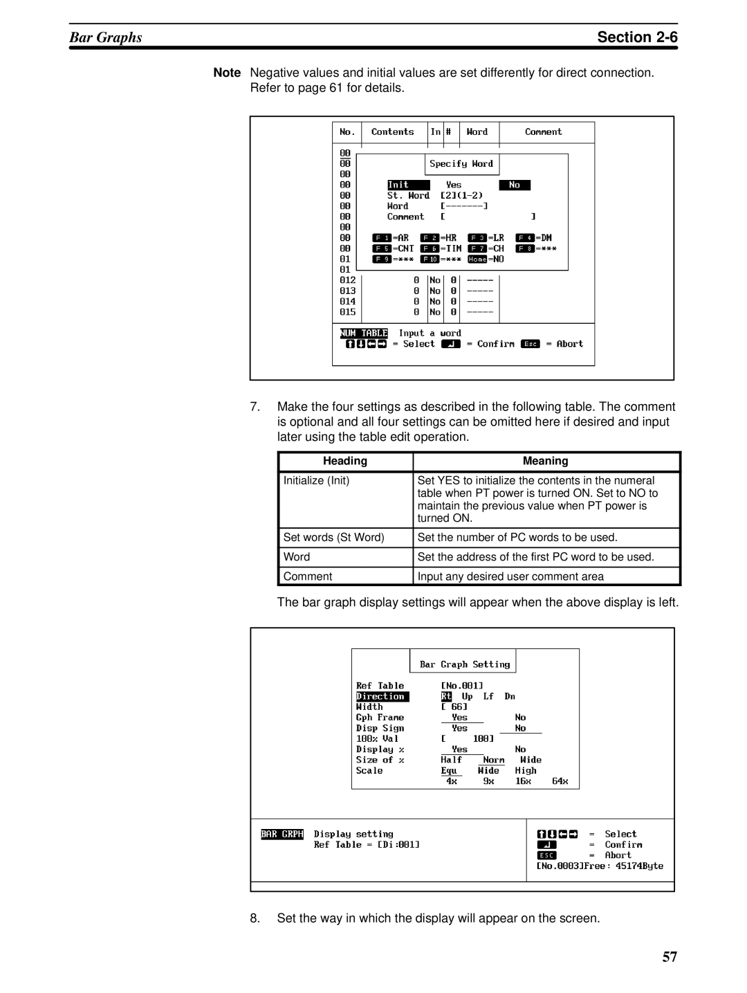 Omron NT20M, NT-series, NT600M manual Section 