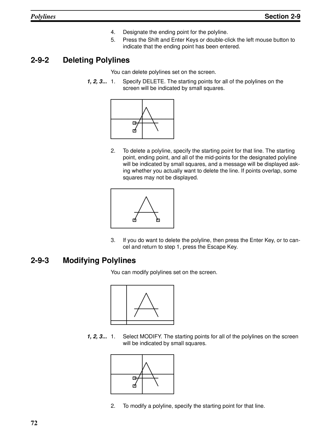 Omron NT20M, NT-series, NT600M manual Deleting Polylines, Modifying Polylines 