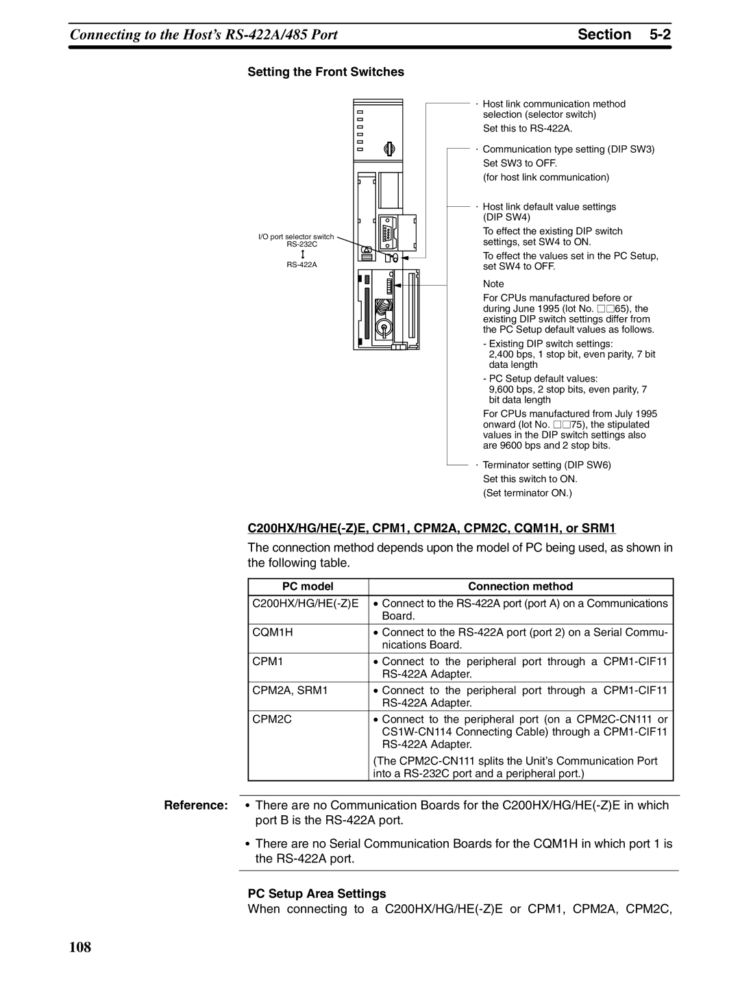 Omron NT31 NT31C manual C200HX/HG/HE-ZE, CPM1, CPM2A, CPM2C, CQM1H, or SRM1 