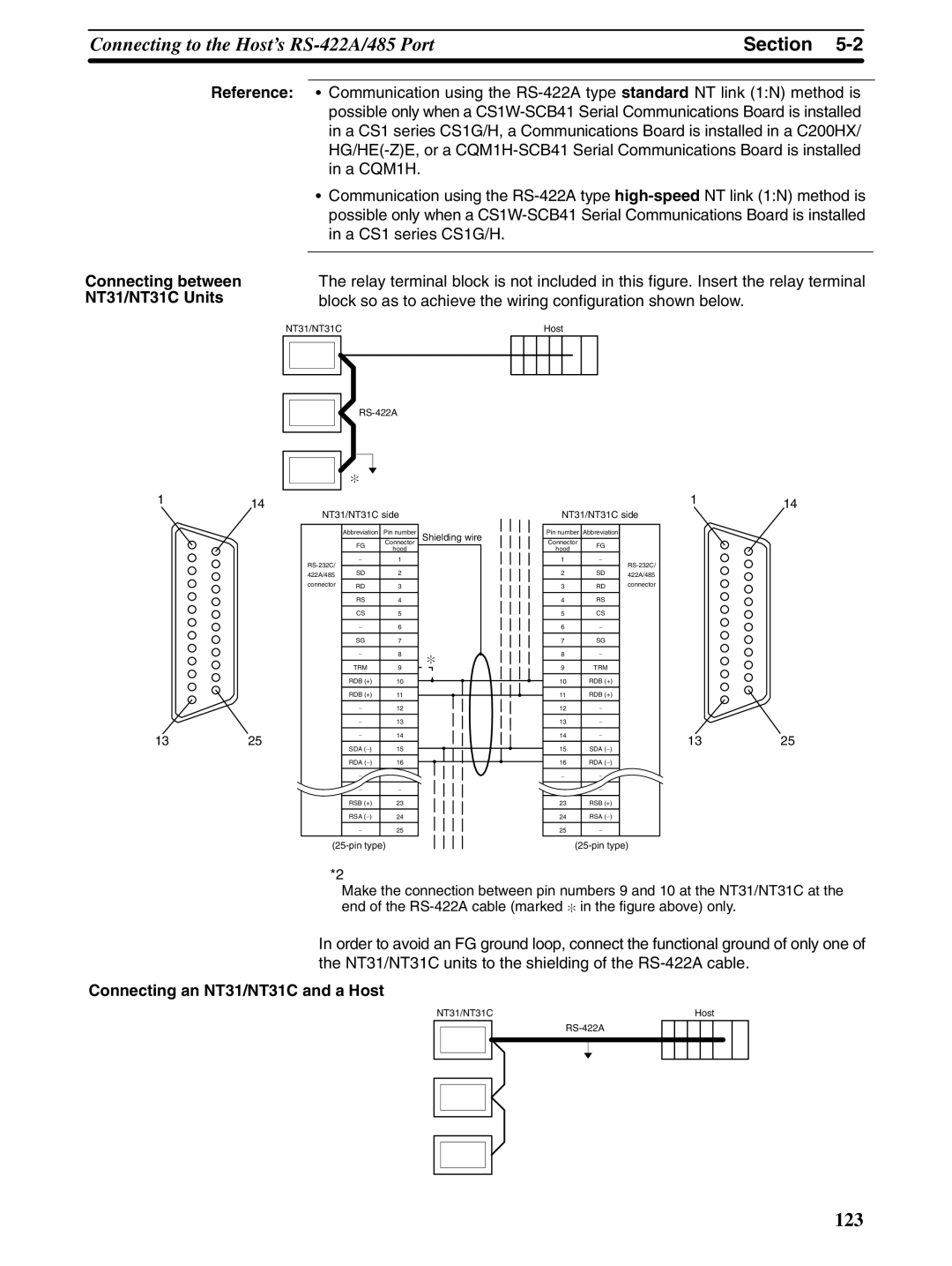 Omron NT31 NT31C manual Reference Connecting between NT31/NT31C Units, Connecting an NT31/NT31C and a Host 