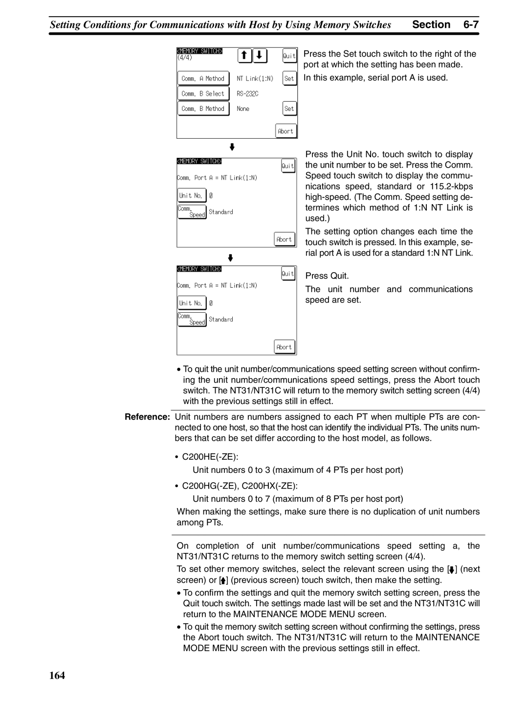 Omron NT31 NT31C manual 164 