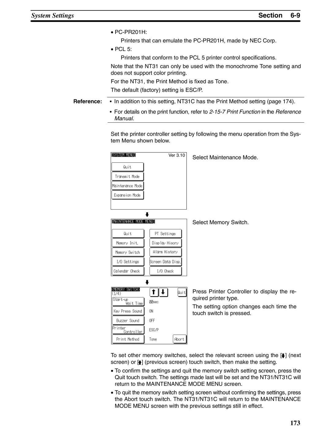 Omron NT31 NT31C manual 173 