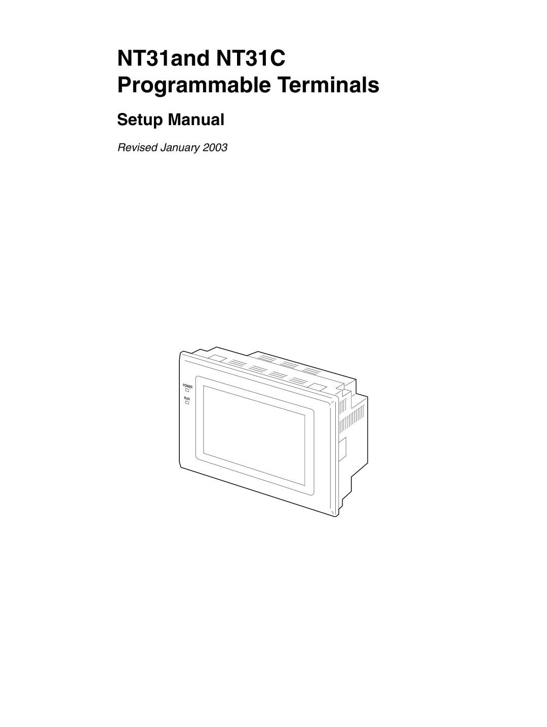 Omron NT31 NT31C manual NT31and NT31C Programmable Terminals 