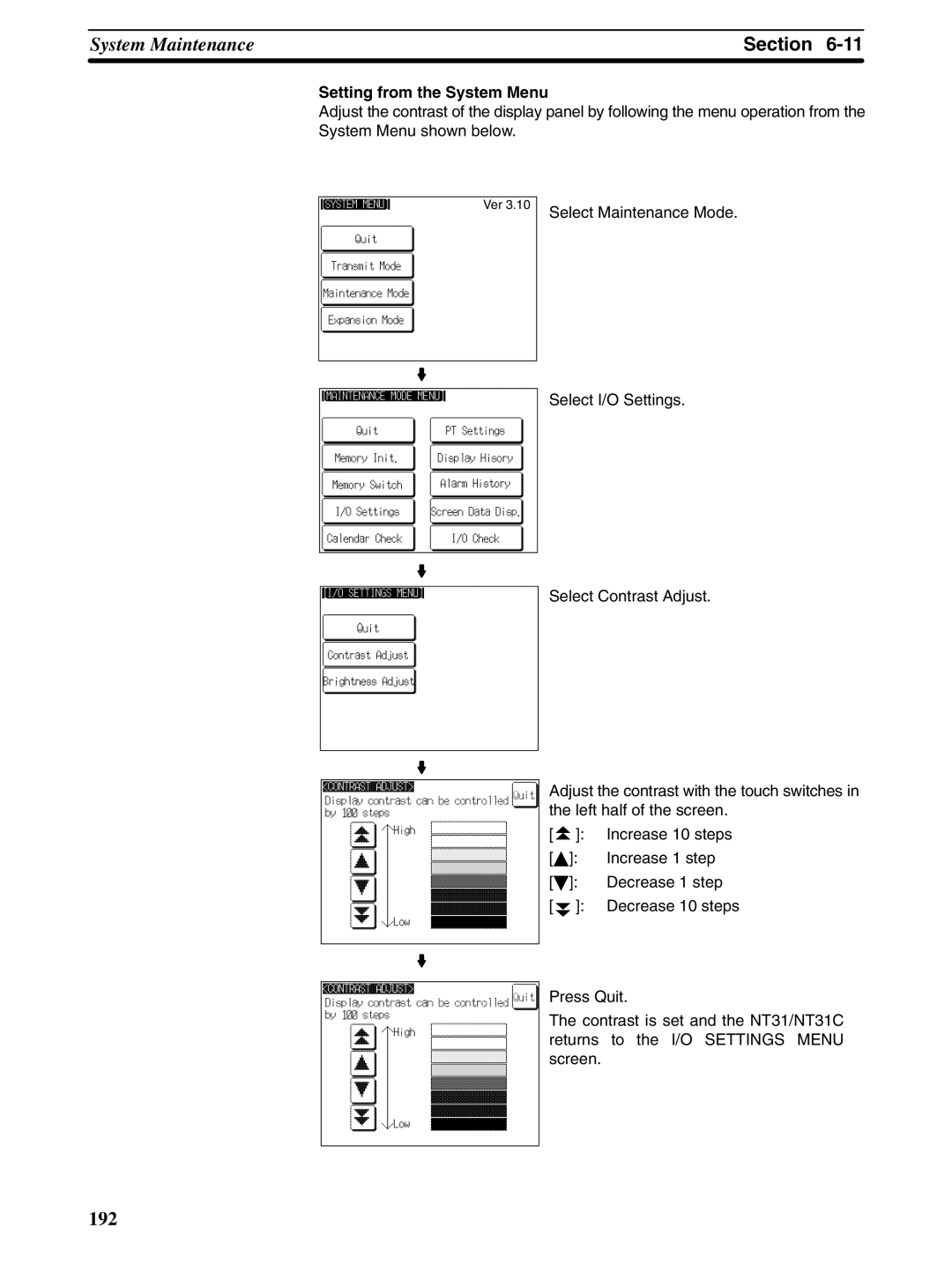 Omron NT31 NT31C manual System Maintenance 