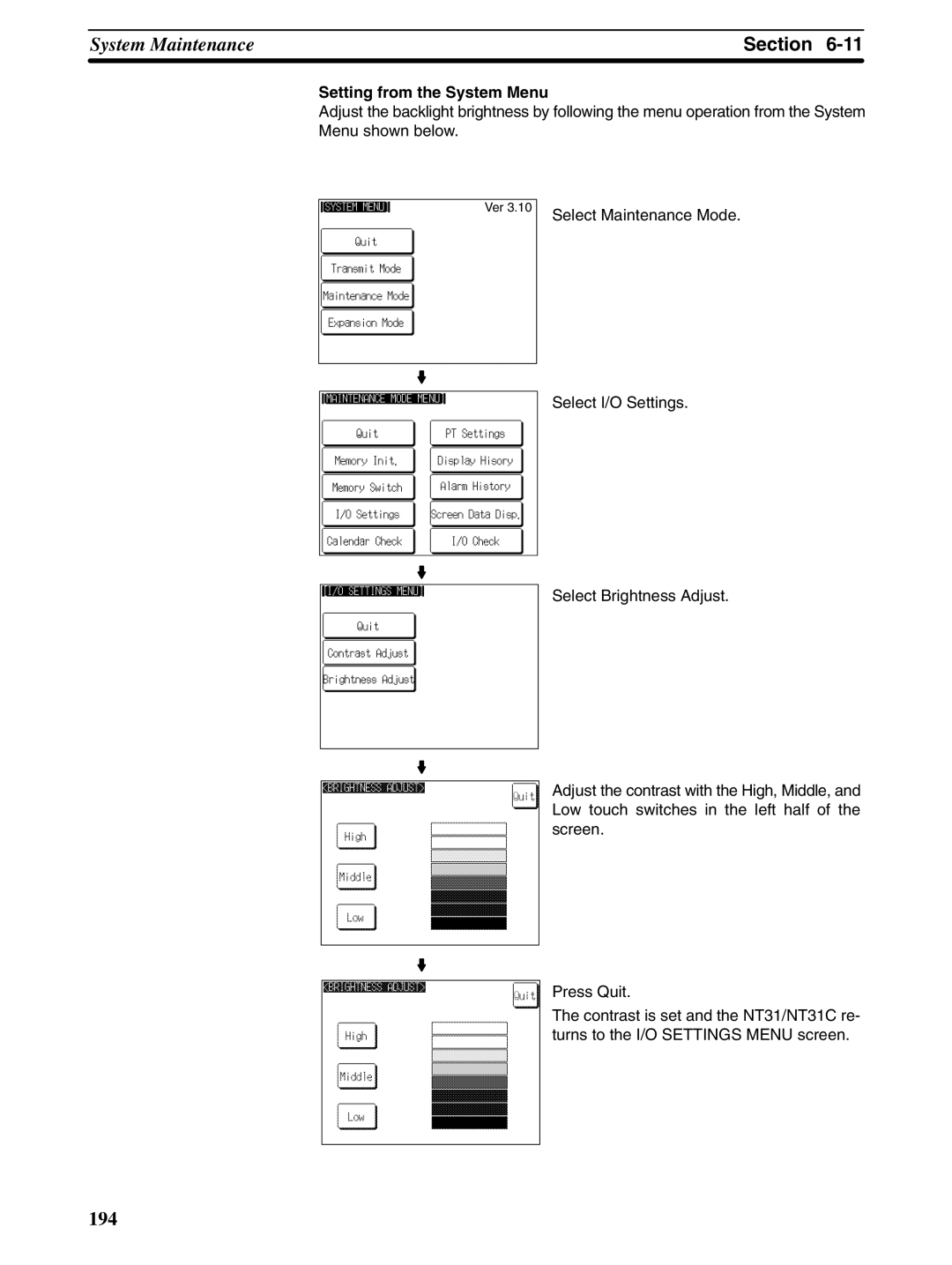 Omron NT31 NT31C manual 194 