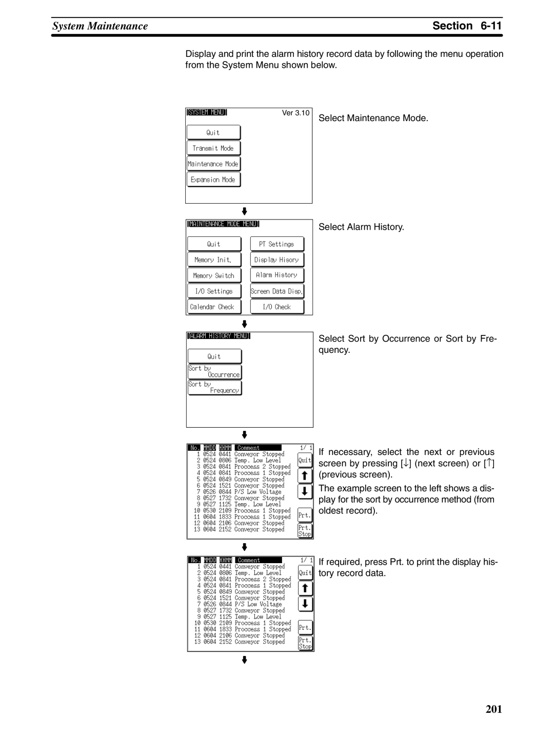 Omron NT31 NT31C manual 201 