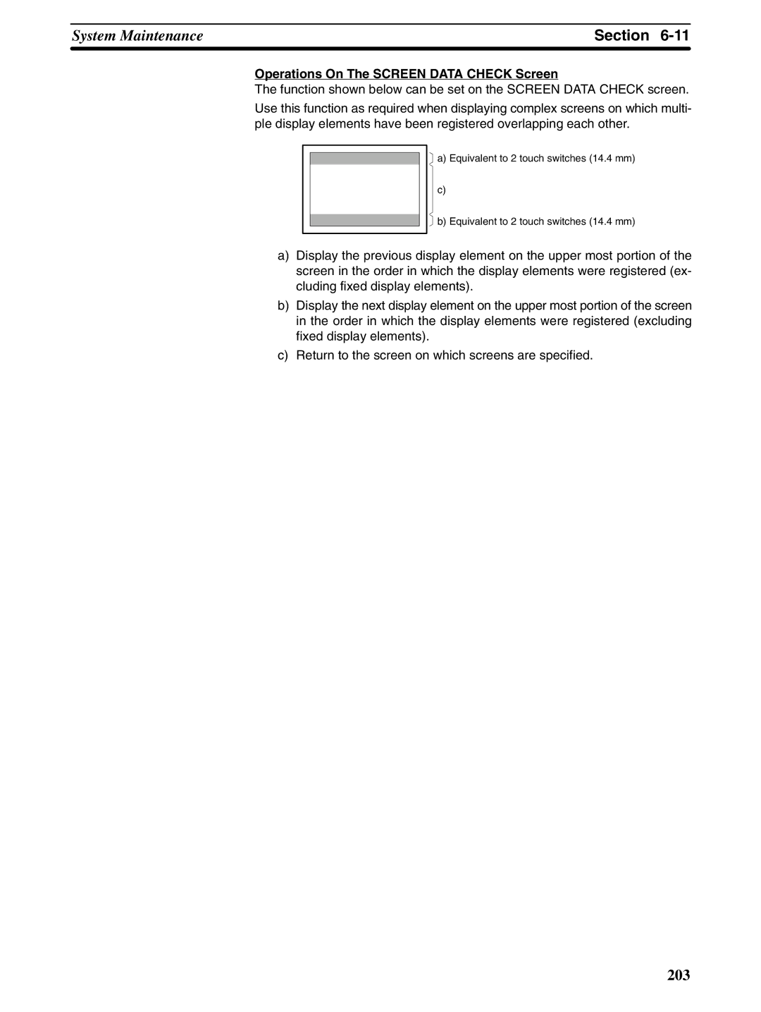 Omron NT31 NT31C manual Operations On The Screen Data Check Screen 