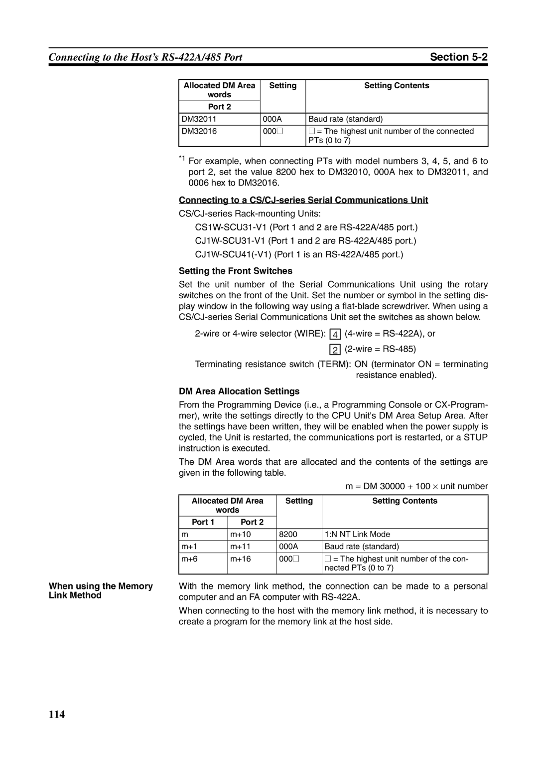 Omron NT631C manual 114 