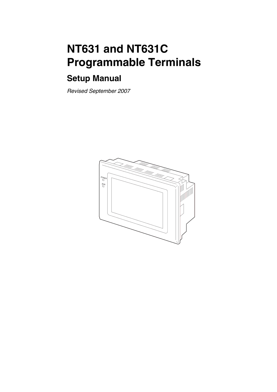 Omron manual NT631 and NT631C Programmable Terminals 