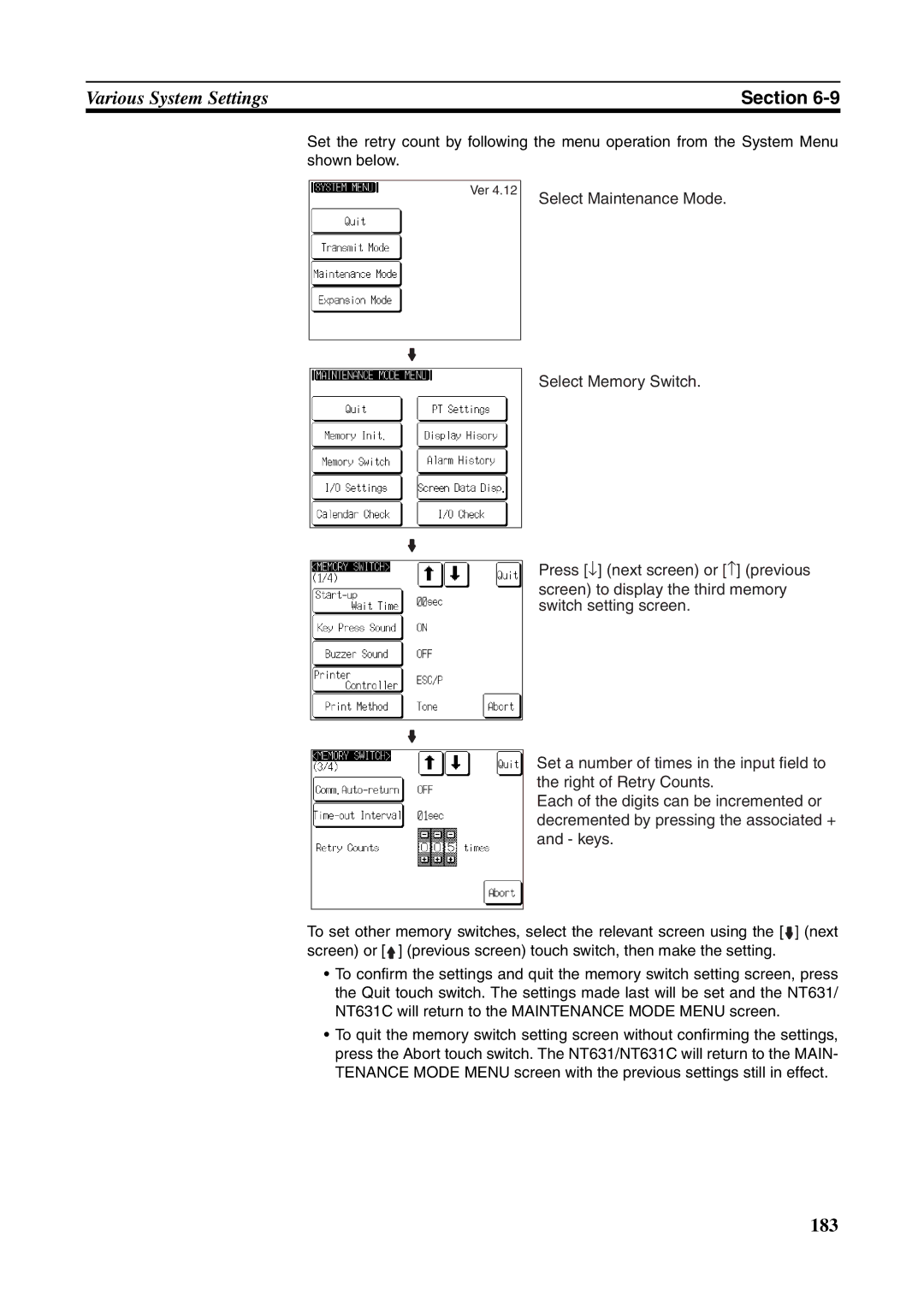 Omron NT631C manual Shown below 