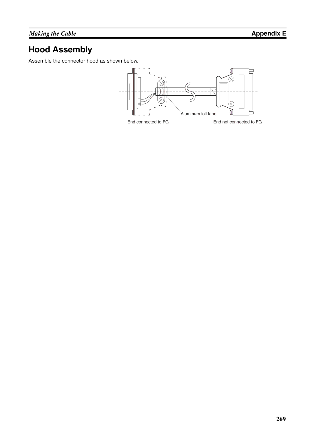 Omron NT631C manual Hood Assembly, Assemble the connector hood as shown below 