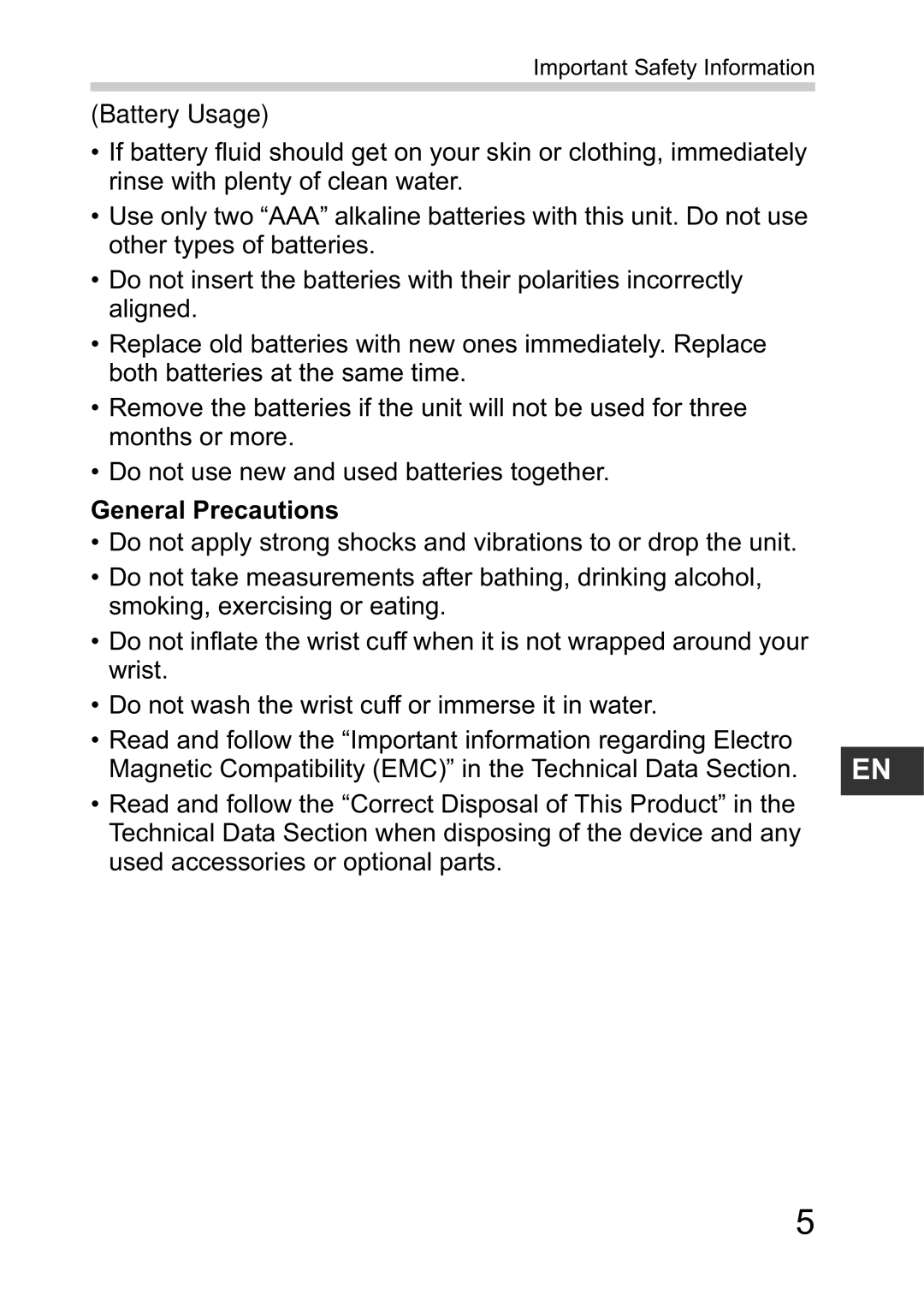 Omron R2 instruction manual General Precautions 