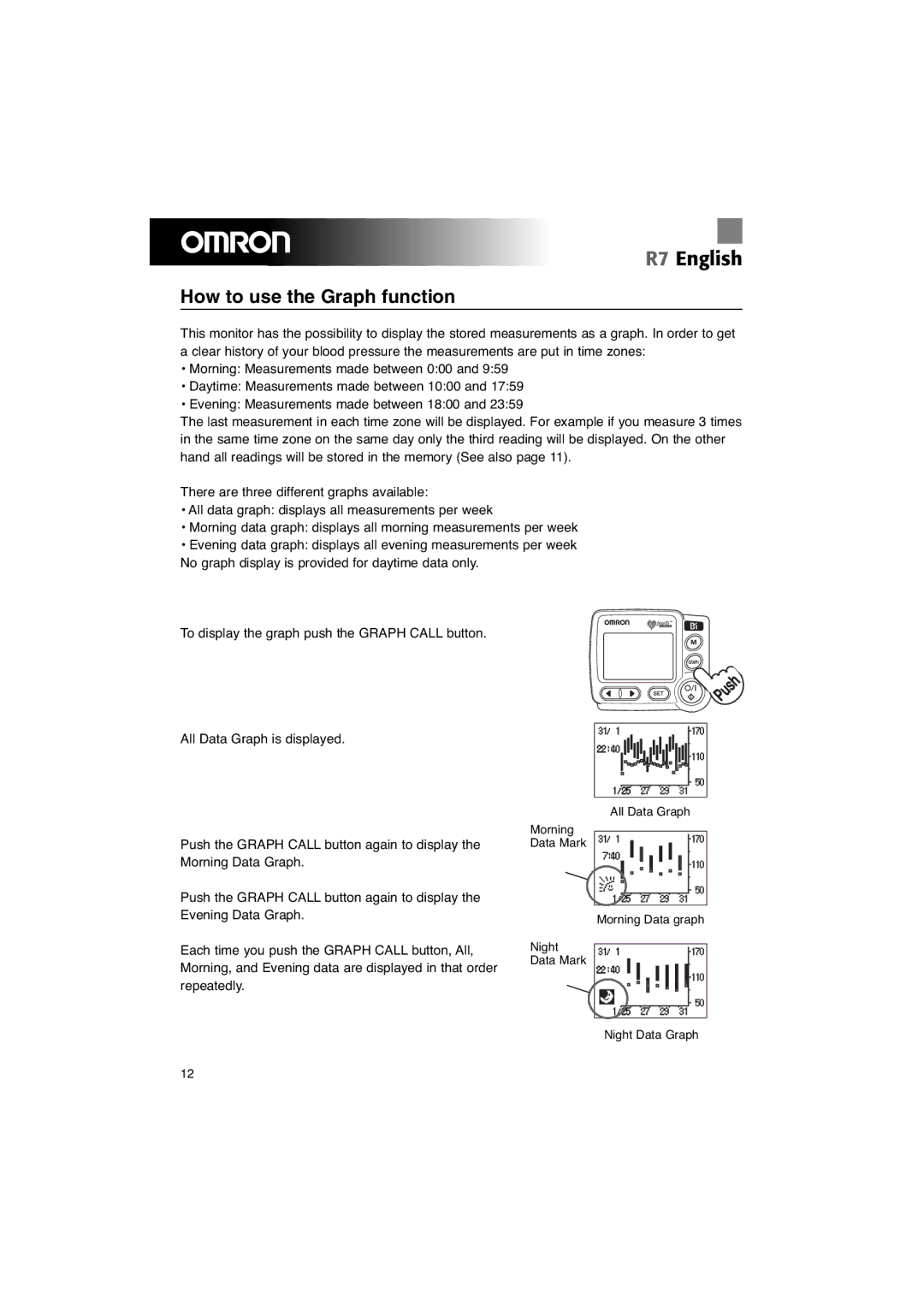 Omron R7 instruction manual How to use the Graph function 