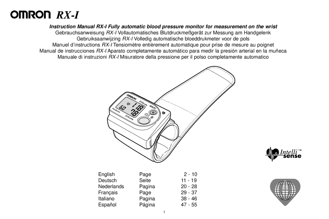 Omron RX-1 instruction manual 