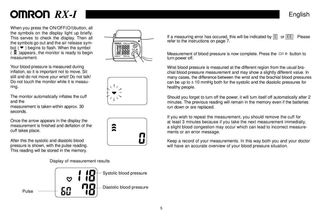 Omron RX-1 instruction manual English 