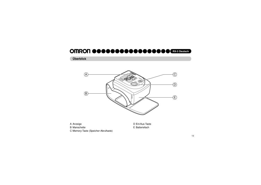 Omron RX-3 instruction manual Überblick 