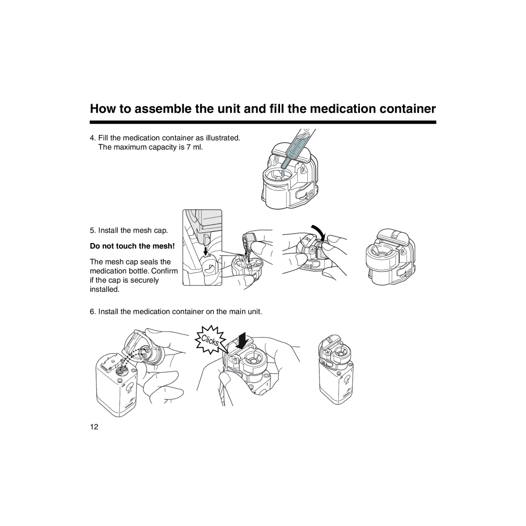 Omron U22 instruction manual Do not touch the mesh 