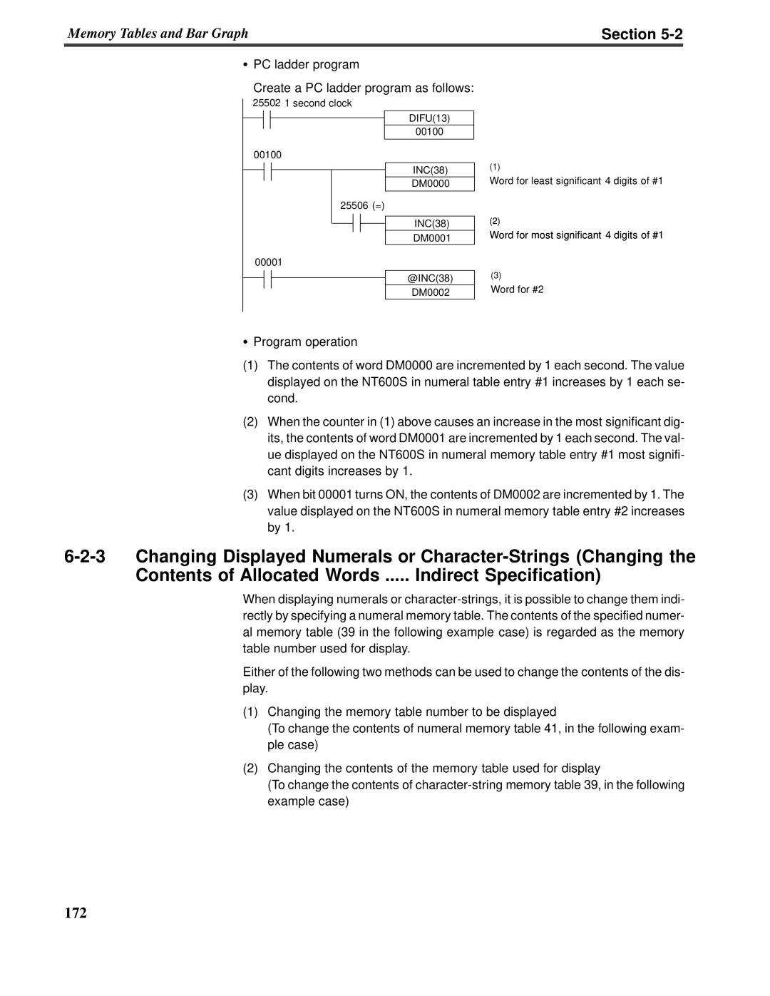 Omron V022-E3-1 operation manual Section, PC ladder program 