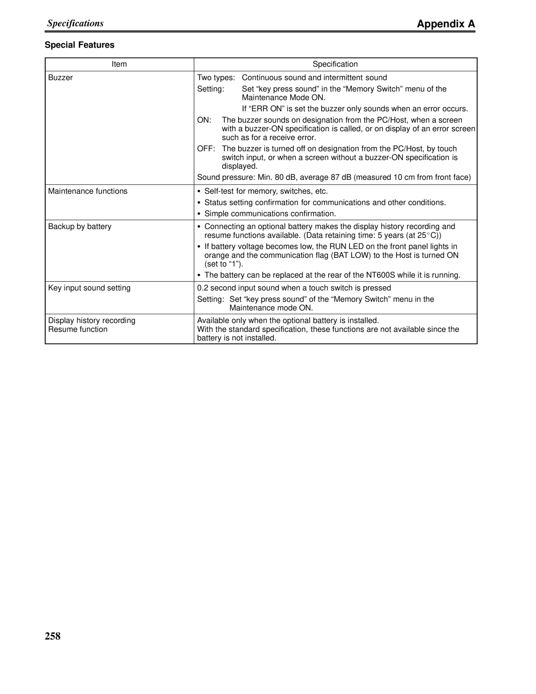 Omron V022-E3-1 operation manual Appendix A, Special Features 