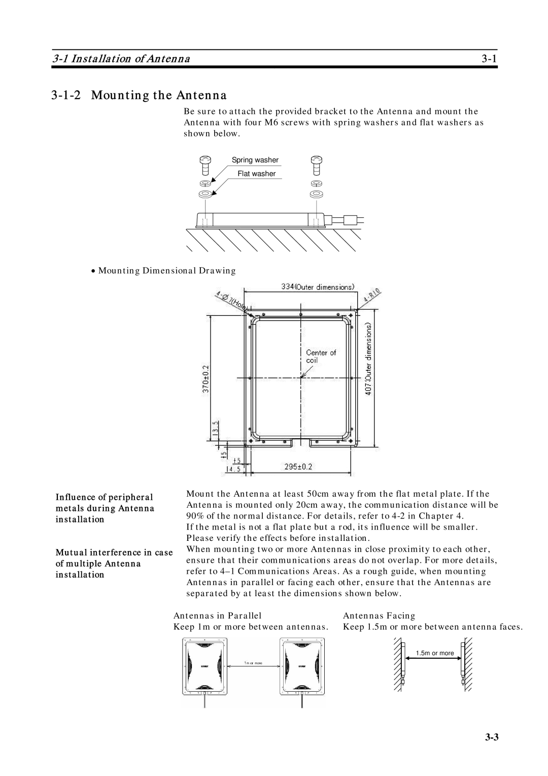 Omron V720-HS04 user manual Mounting the Antenna 