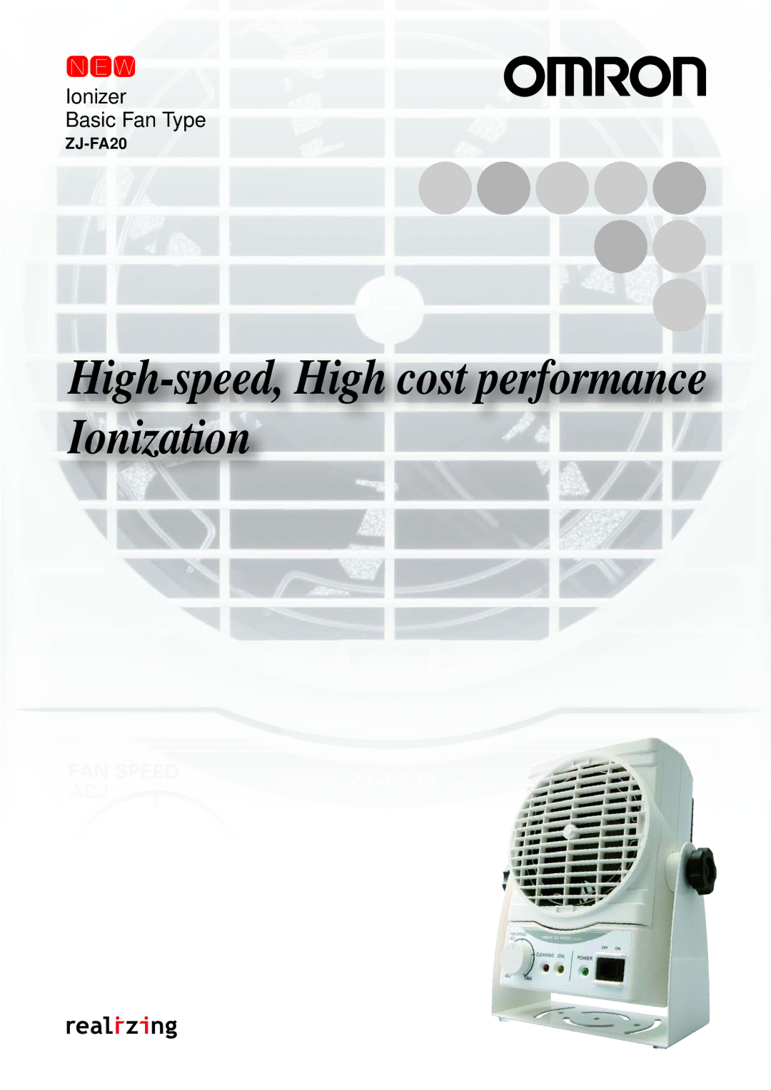 Omron ZJ-FA20 manual High-speed, High cost performance Ionization 