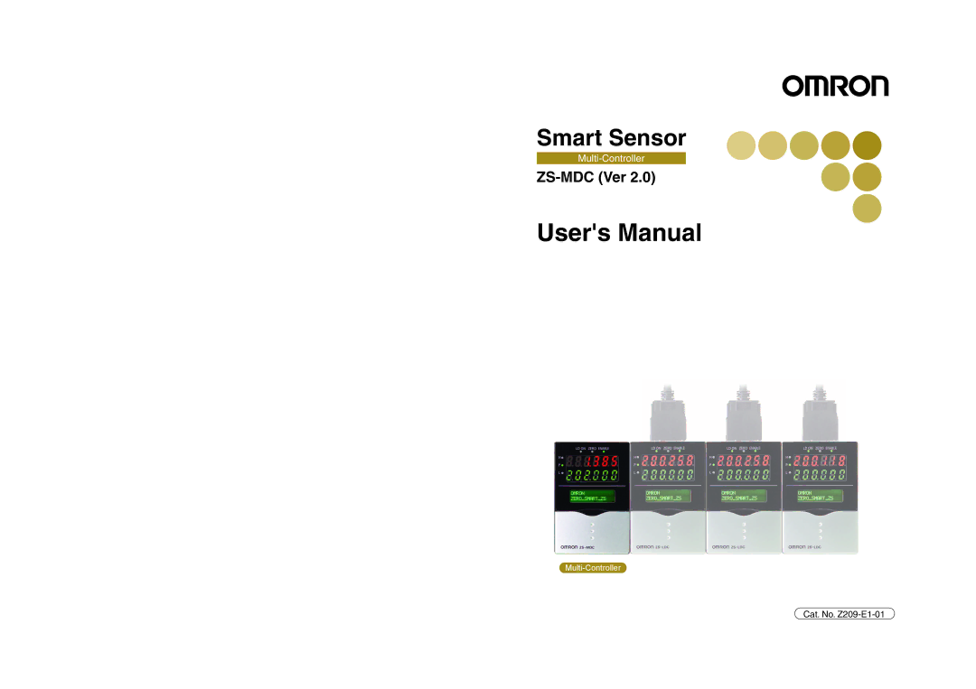 Omron ZS-MDC user manual Smart Sensor 