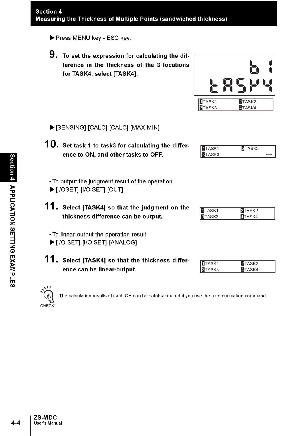 Omron ZS-MDC user manual Sensing-Calc-Calc-Max-Min 