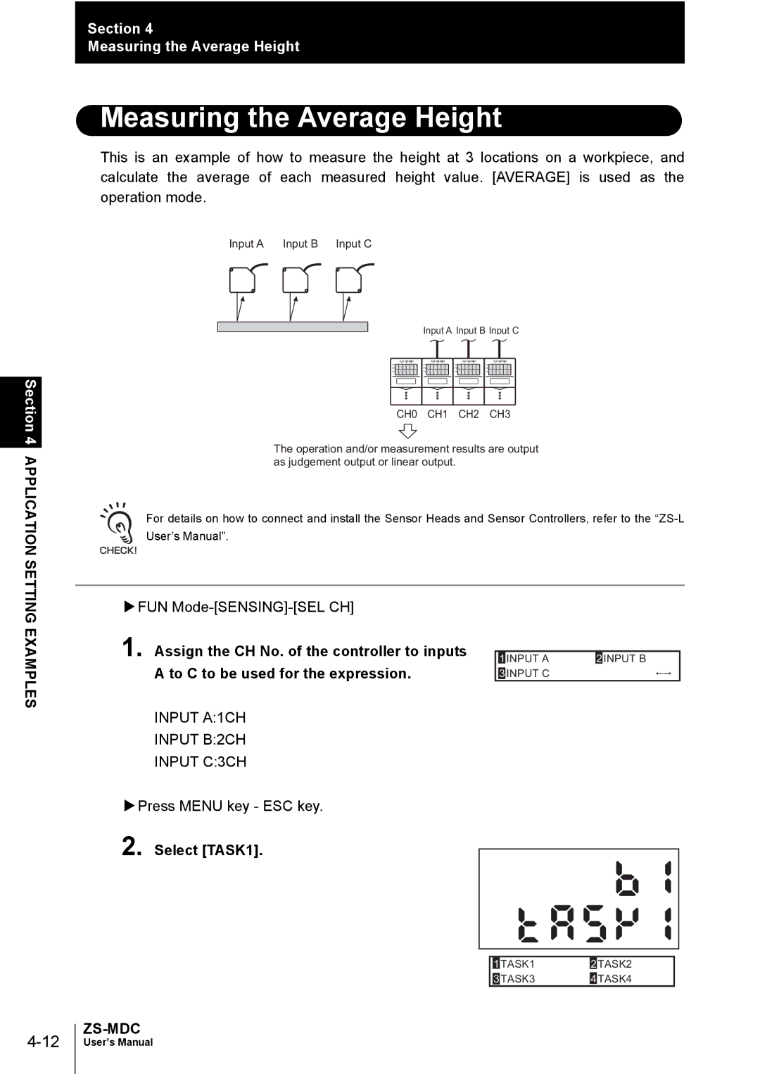 Omron ZS-MDC user manual Measuring the Average Height 