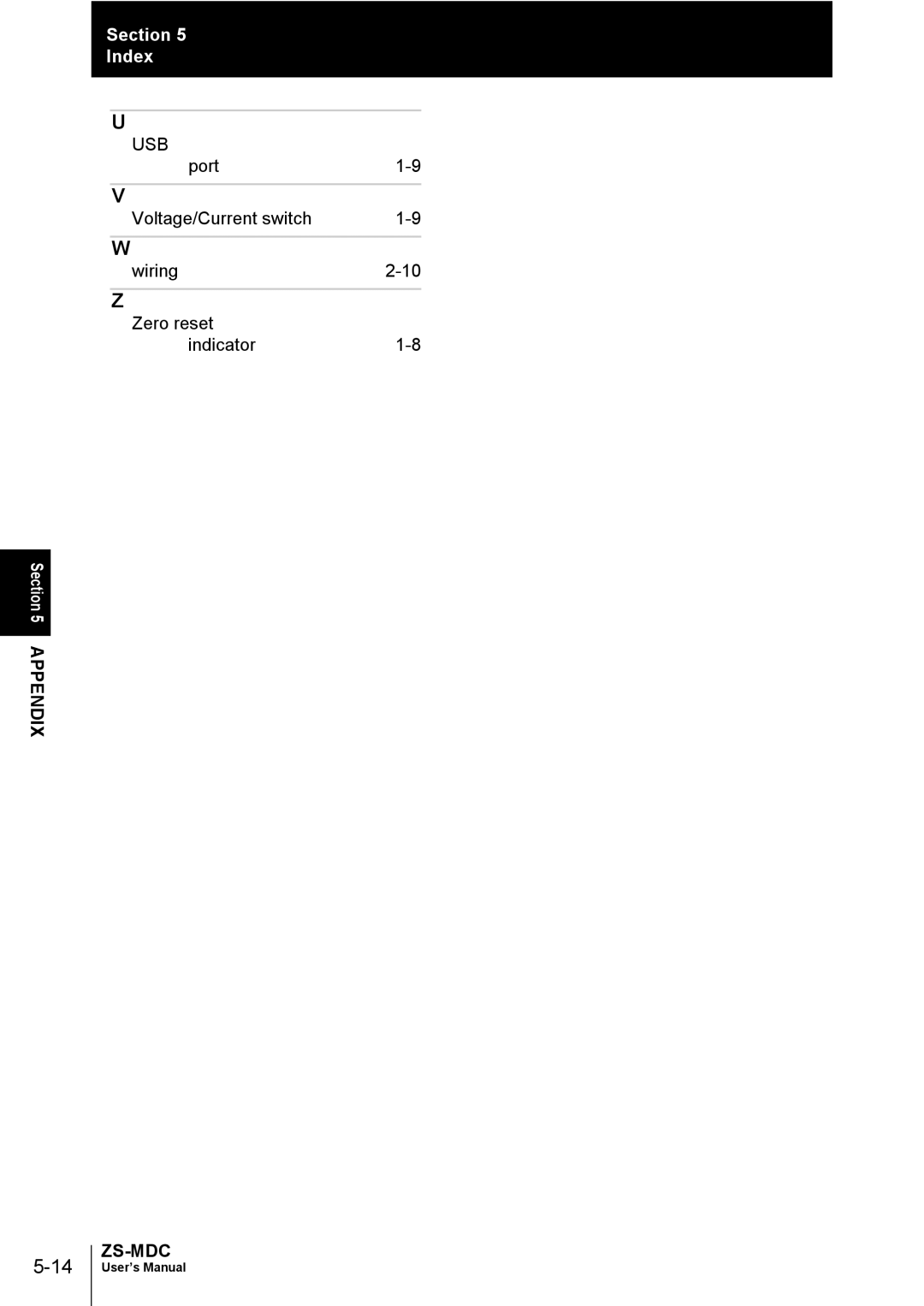 Omron ZS-MDC user manual Usb 