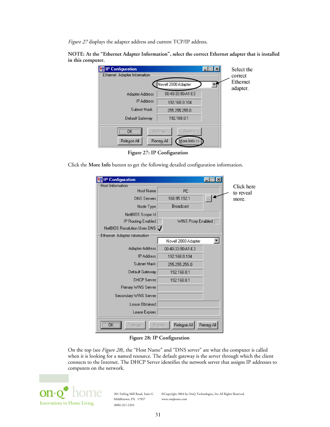 On-Q/Legrand 364732-01 owner manual IP Configuration 