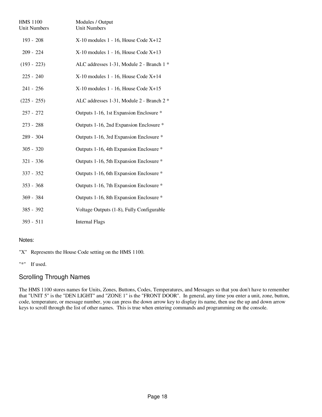 On-Q/Legrand HMS 1100 owner manual Scrolling Through Names 