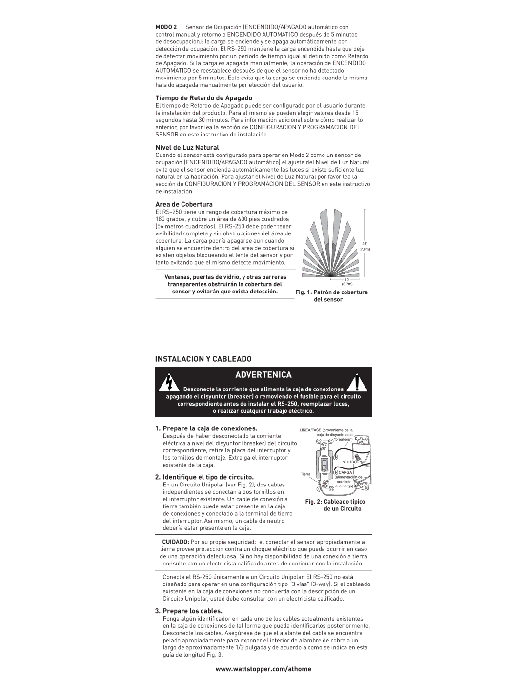 On-Q/Legrand RS-250 installation instructions Instalacion Y Cableado 