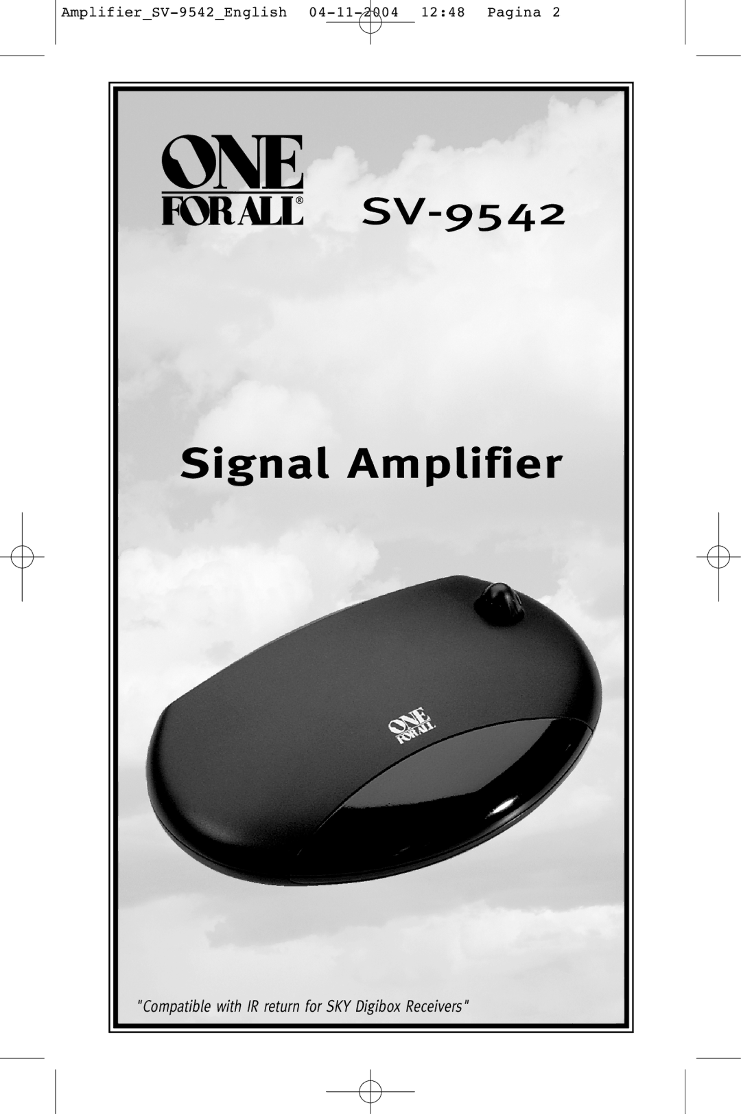 One for All SV-9542 manual Signal Amplifier 