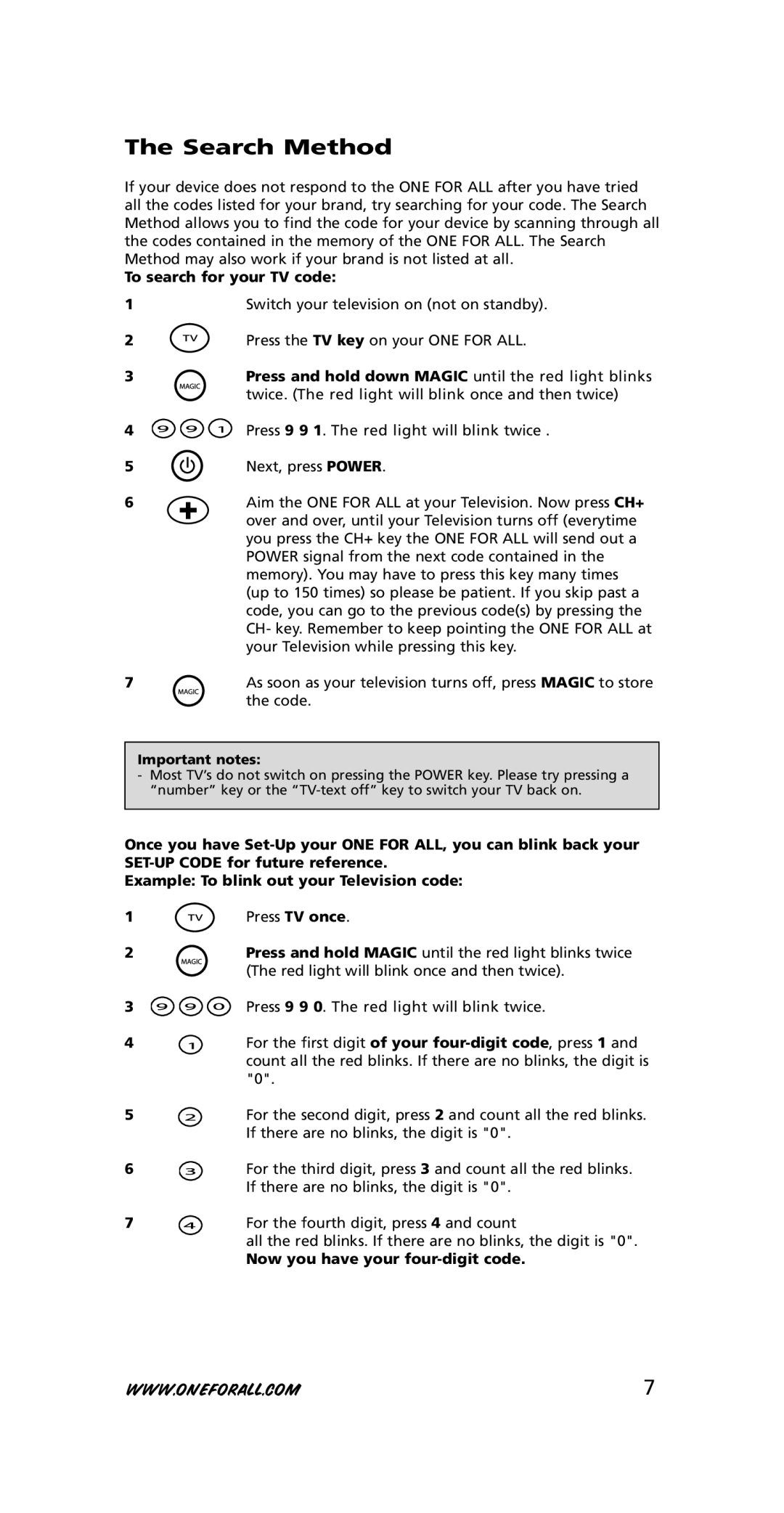 One for All 705016, URC-3415 instruction manual 