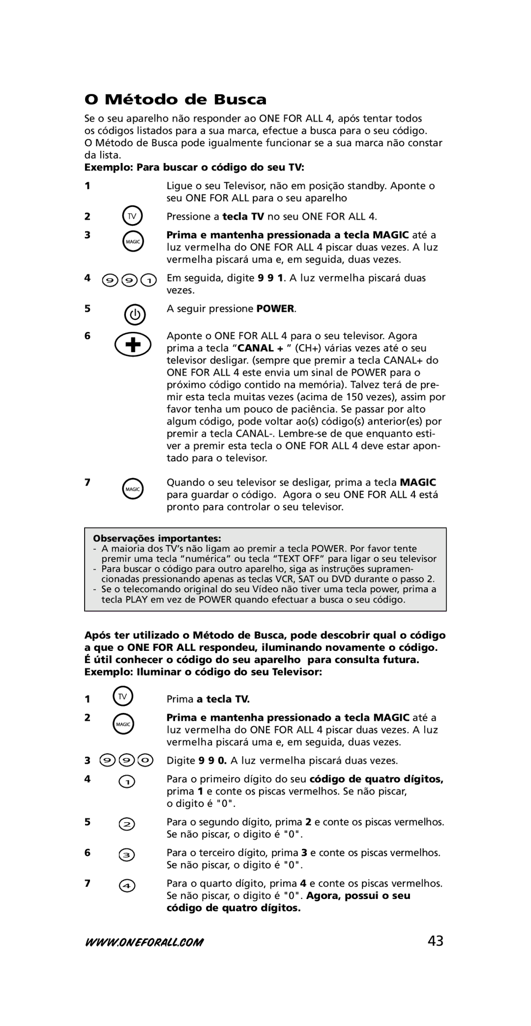 One for All URC-3445 instruction manual 