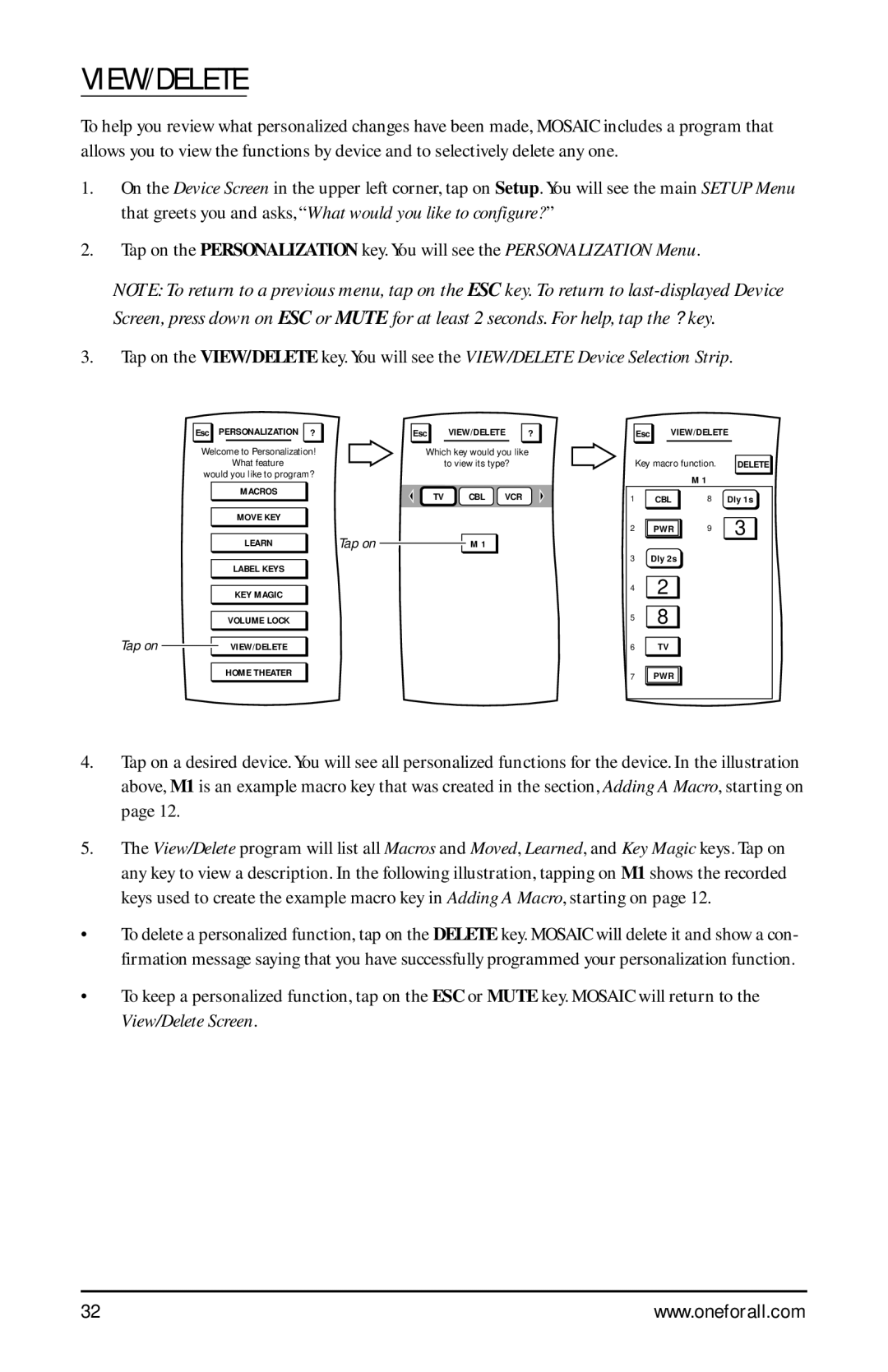 One for All URC-9990 manual View/Delete 