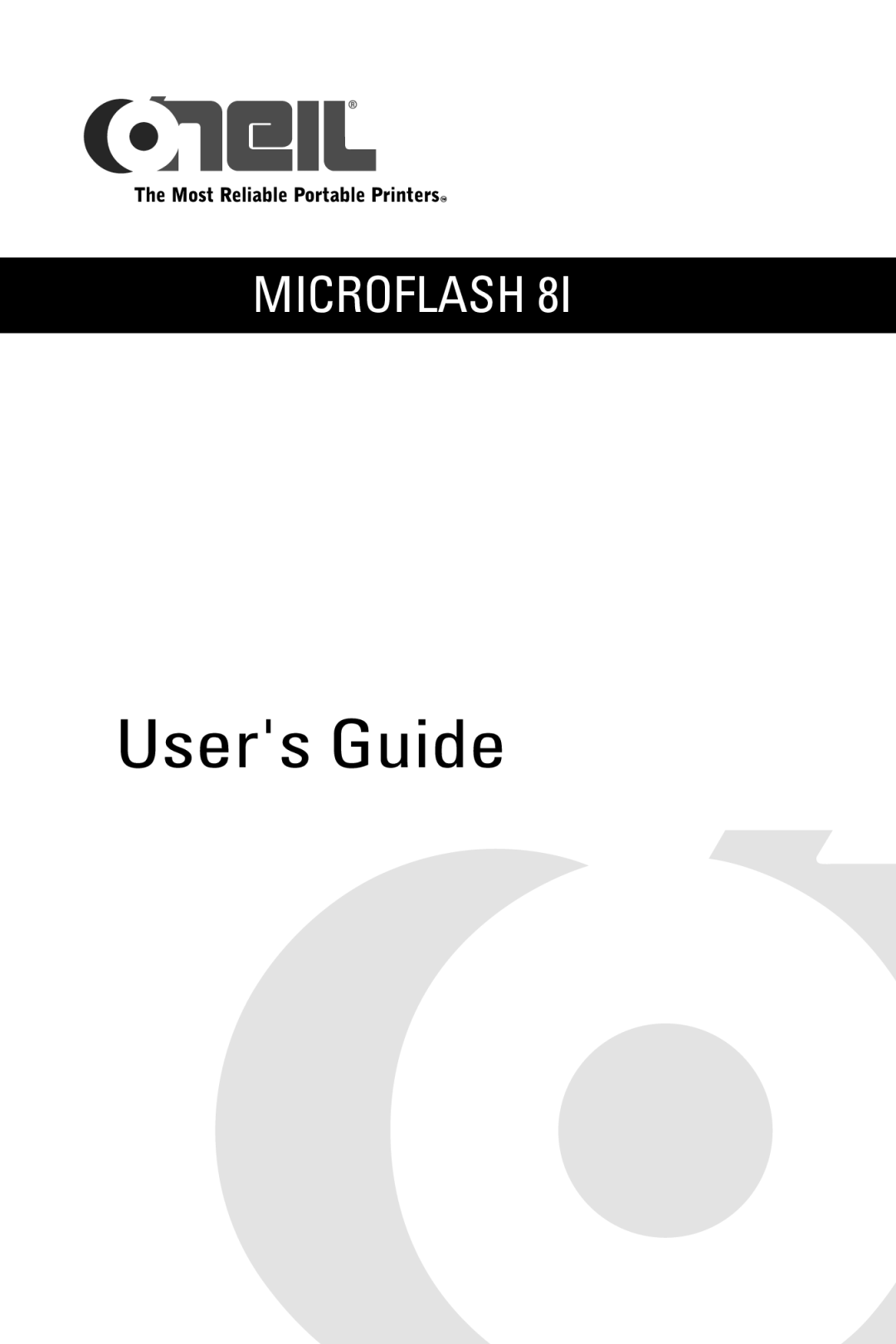 O'Neil For 8100 manual Users Guide 