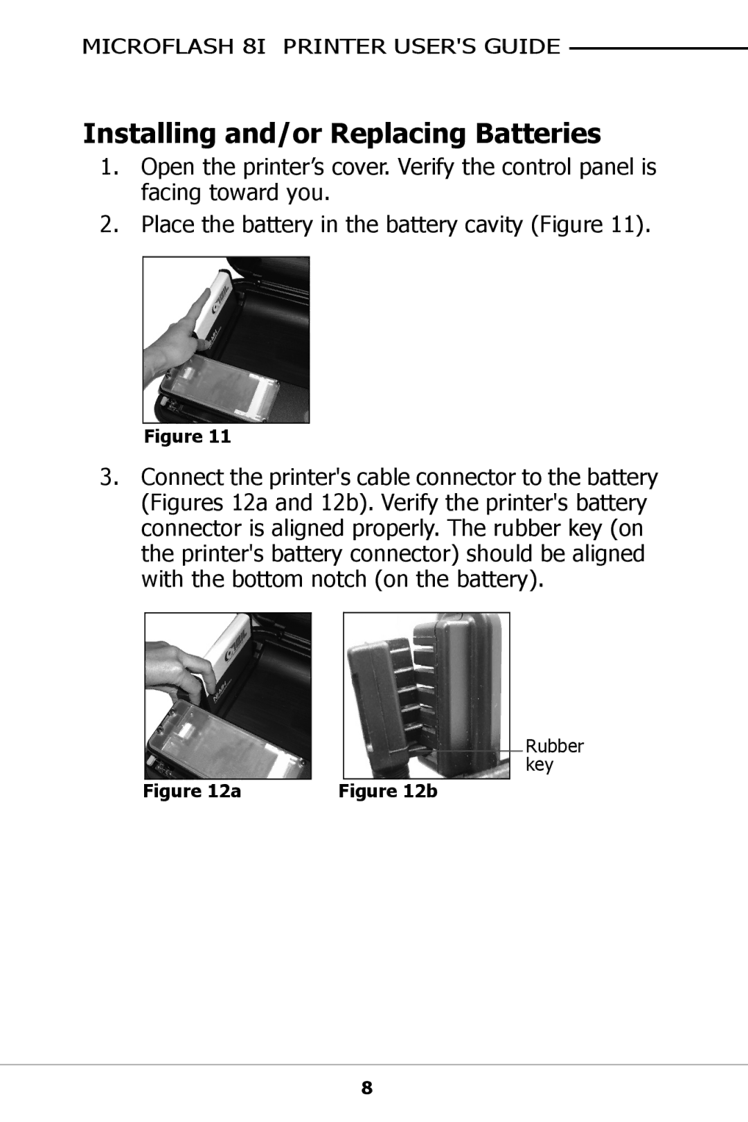 O'Neil For 8100 manual Installing and/or Replacing Batteries 