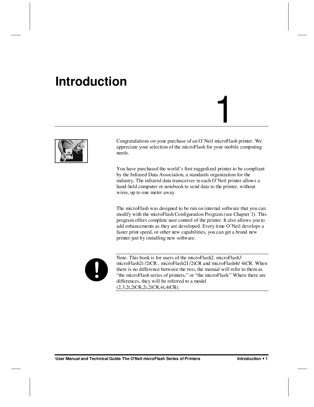 O'Neil microFlash Series user manual Introduction 