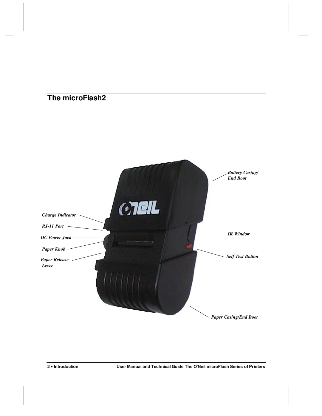 O'Neil microFlash Series user manual MicroFlash2 