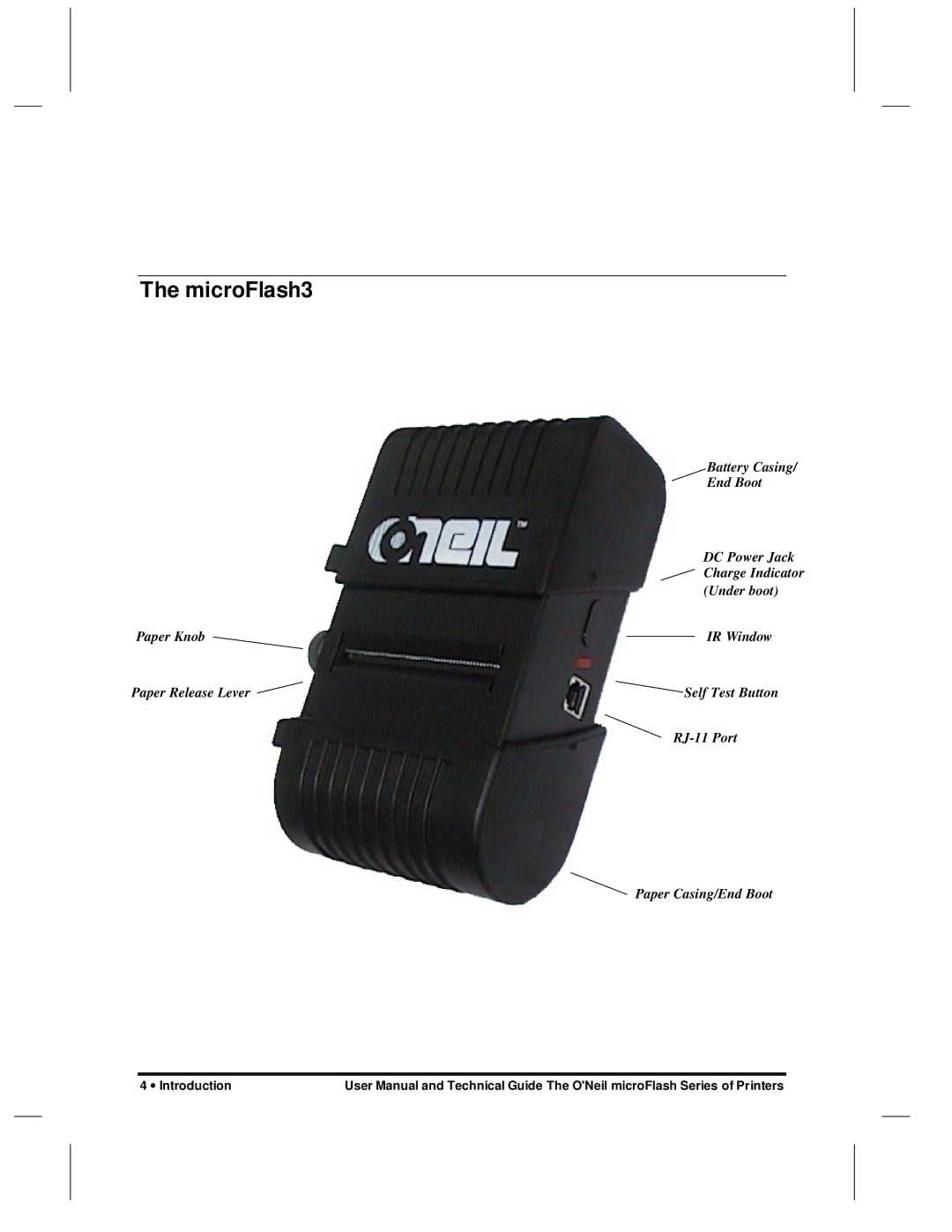 O'Neil microFlash Series user manual MicroFlash3 