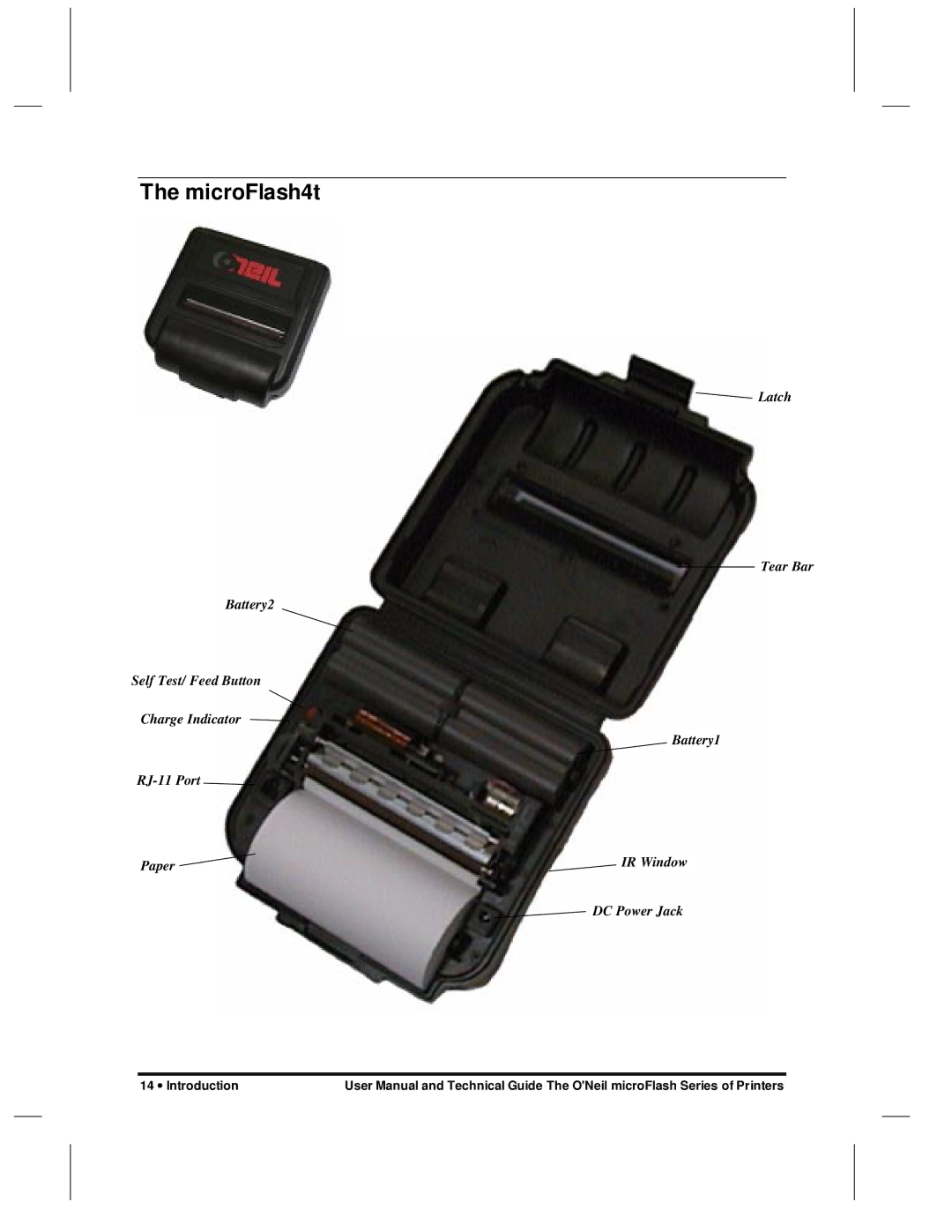 O'Neil microFlash Series user manual MicroFlash4t 