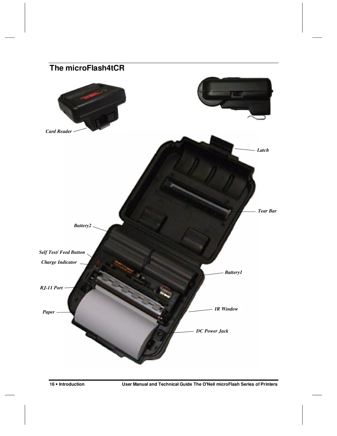 O'Neil microFlash Series user manual MicroFlash4tCR 