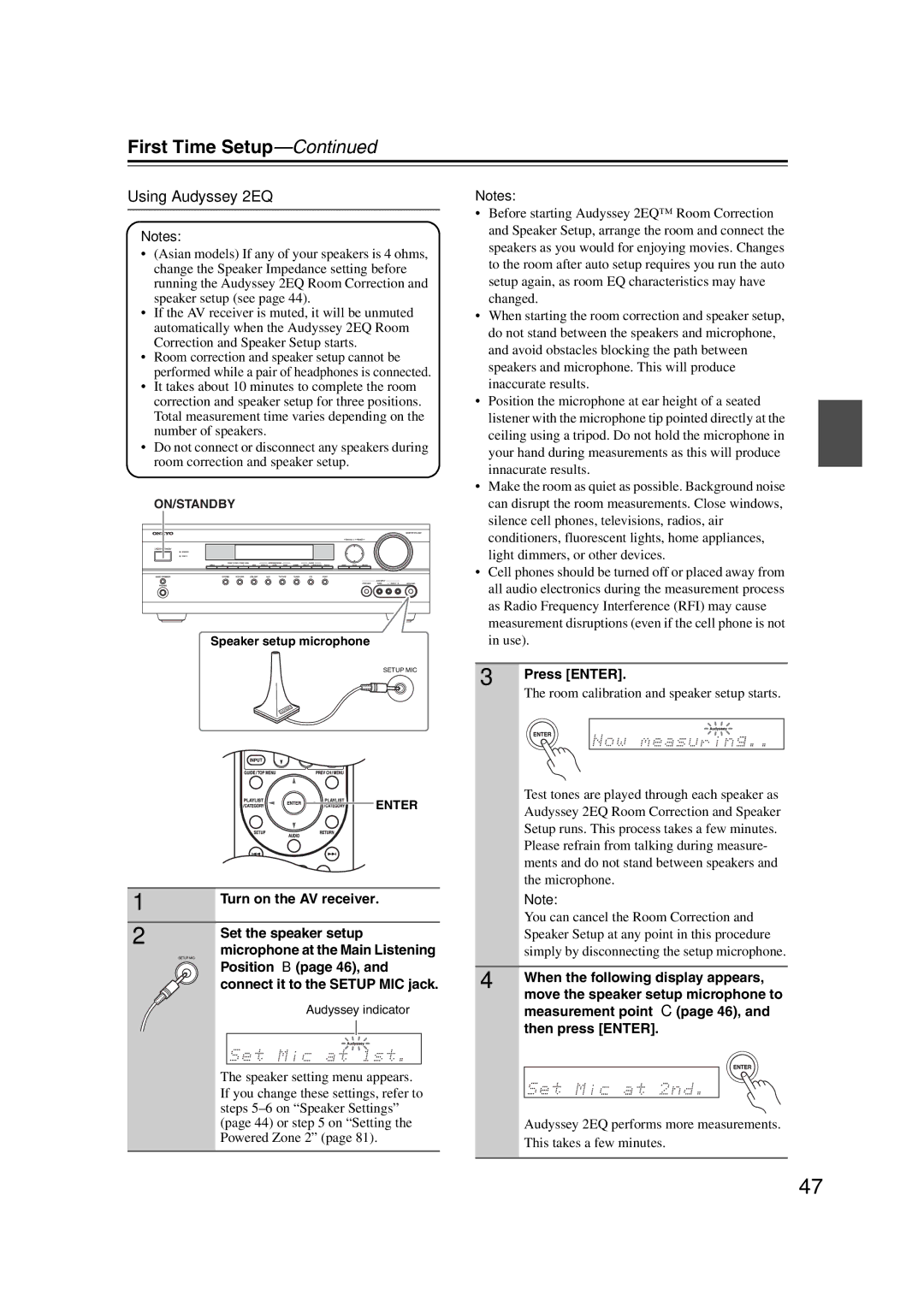 Onkyo HT-S6200, 29344937 instruction manual Using Audyssey 2EQ 