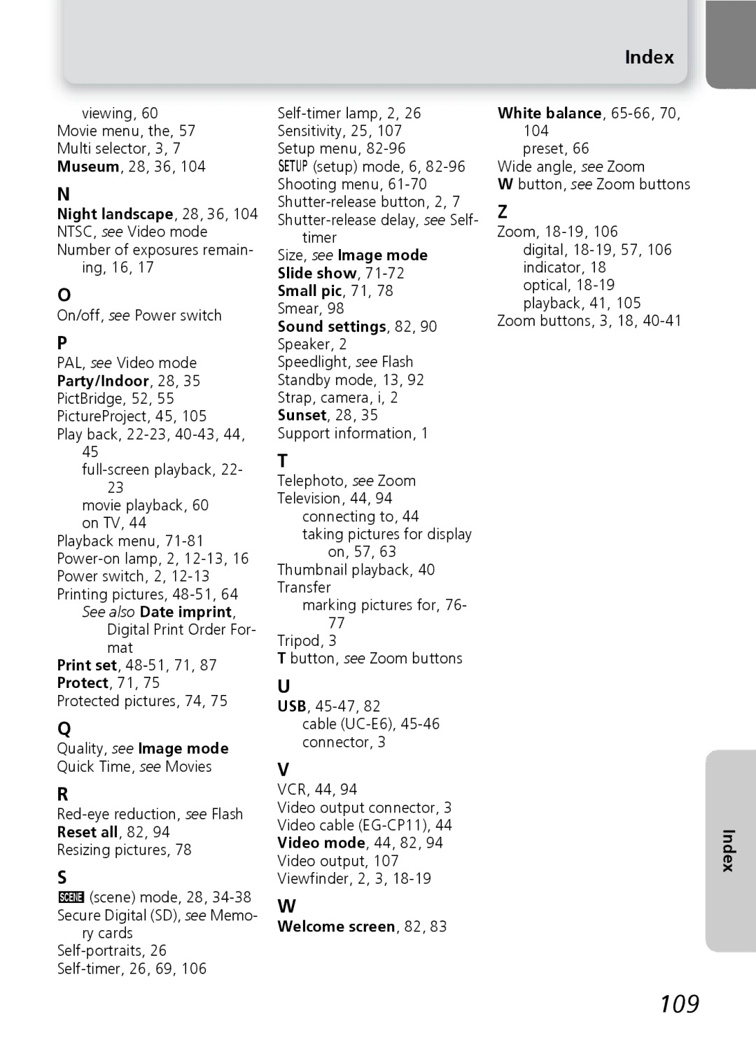 Onkyo 5100 manual Index 