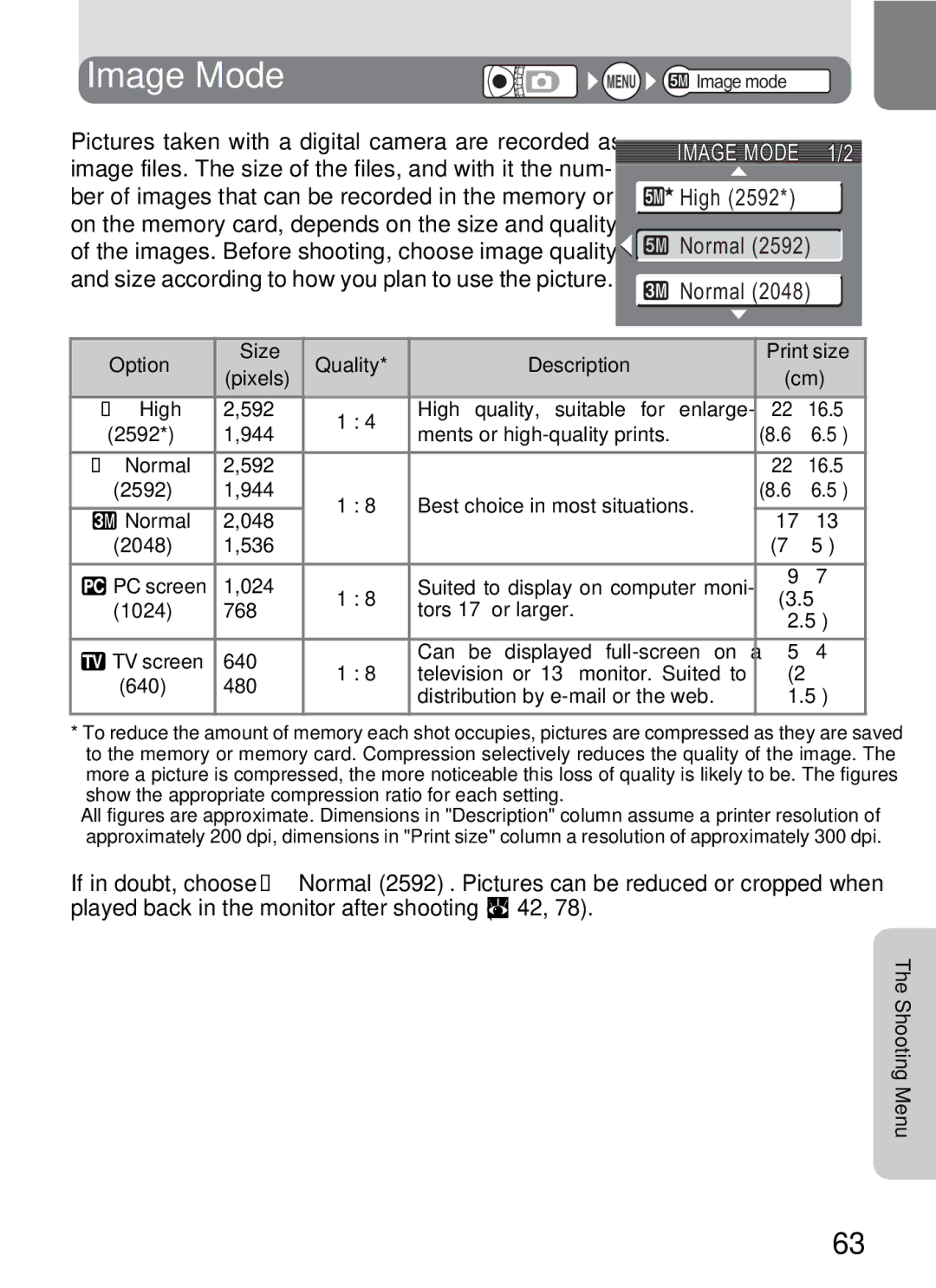 Onkyo 5100 manual Image Mode 1/2, High Normal 