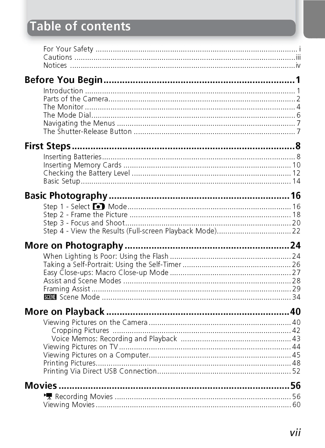 Onkyo 5100 manual Table of contents 