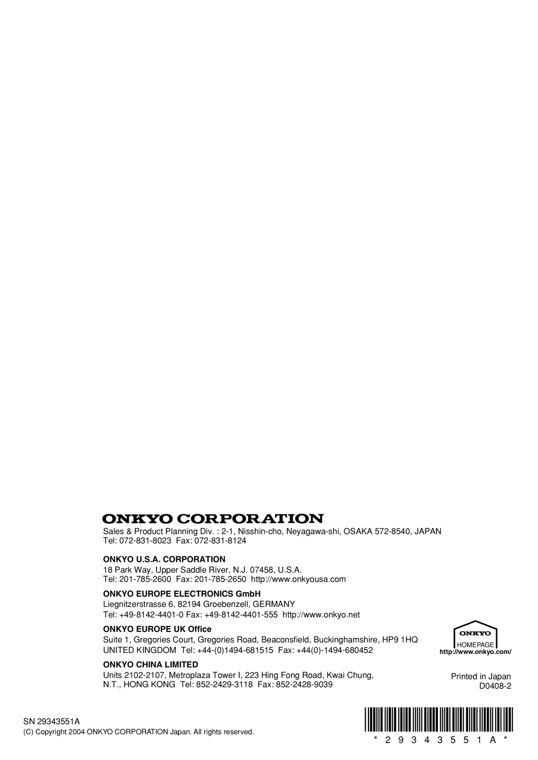 Onkyo A-1VL instruction manual 3 4 3 5 5 1 a 