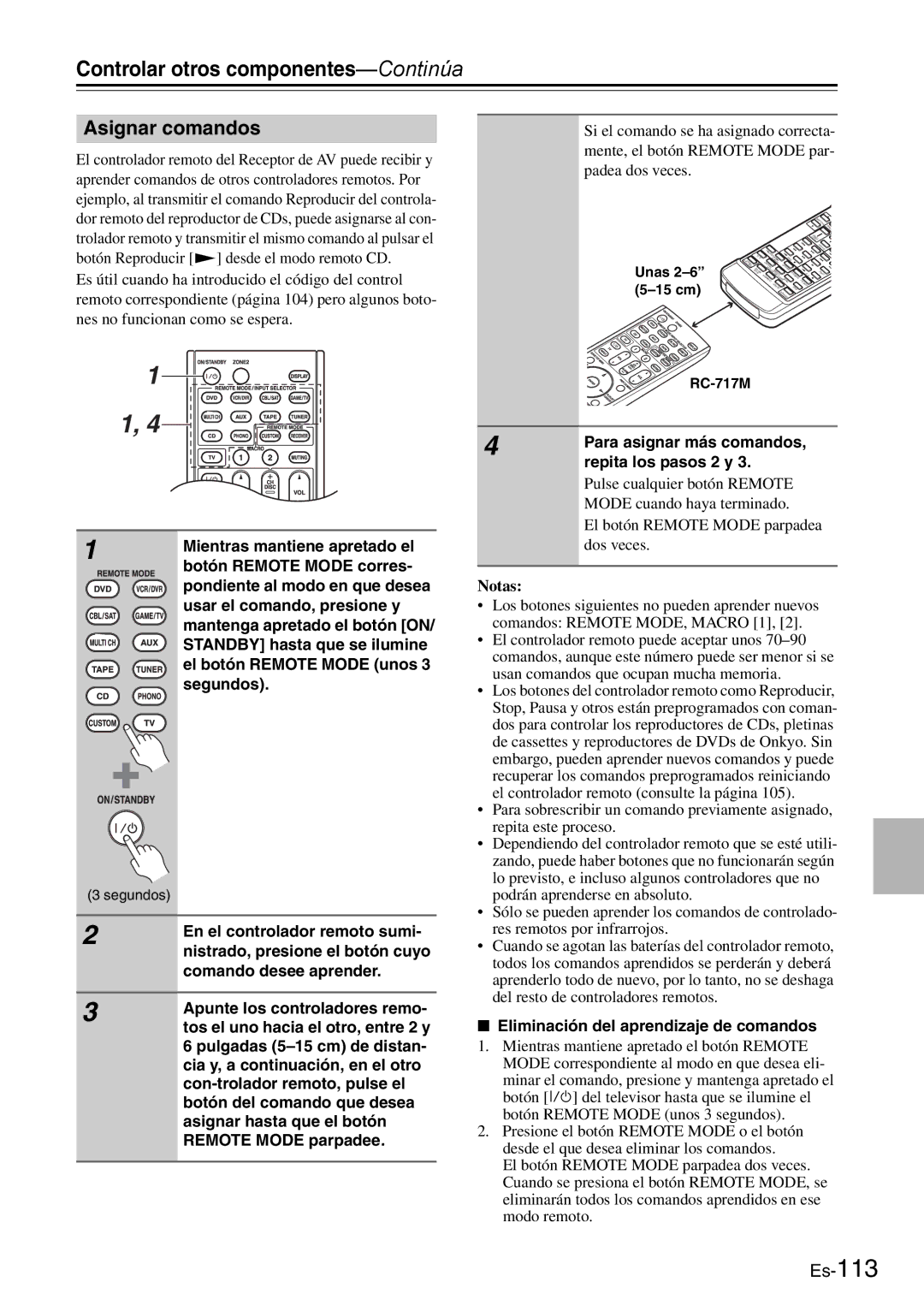 Onkyo AV Reciever manual Asignar comandos 